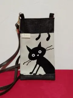 スマホショルダー（黒猫ちゃん）