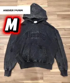 ANDER HUNK by FTW ダメージ加工 パーカー ブラック M