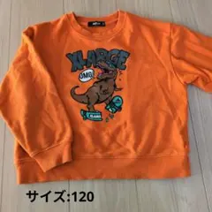 XLARGE オレンジ トレーナー 恐竜デザイン②120