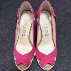 TOZOO ピンク オープントゥ 高ヒールパンプスのサムネイル