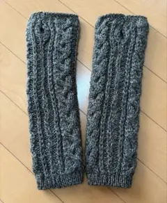 CLIPPER CASUALS グレー系 ケーブル編み アームウォーマー