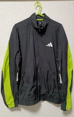 adidas ウォームアップジャケット M 黒/緑　セットアップ