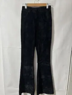 「即日発送」F EVRISブラック フレアカジュアルパンツ スエード風