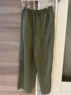 LEPSIM オリーブ色 ワイドパンツ ゴムウエスト