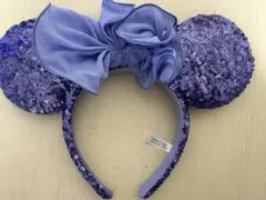 ディズニー　紫色スパンコールカチューシャ