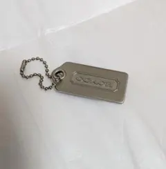 COACH シルバーメタル タグ バッグチャーム・キーホルダー ボールチェーン