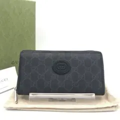 未使用　グッチ財布　グッチ長財布　グッチラウンドファスナー　インターロッキングG