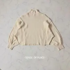 SENSE OF PLACE/ニット/ONE/アイボリー/リブ/タートル/綺麗め