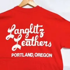 Langlitz Leathers ラングリッツレザー USA製 Tシャツ 古着のサムネイル