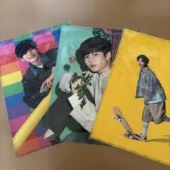 なにわ男子 長尾謙杜 クリアファイル なにわのにわ 3枚セット