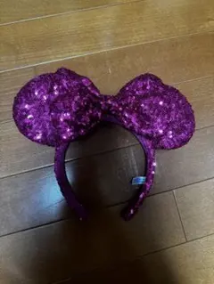 ピンクスパンコールミニーマウスカチューシャ