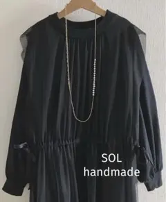 No49・ハンドメイド デザインチェーンと淡水パールのネックレス