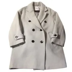 LOUNIE ルーニィ コクーン Pコート ブルーグレー 38