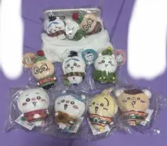 正規品　ちいかわ　ハッピーホリデーなおやすみベッドと繋がるマスコットセット