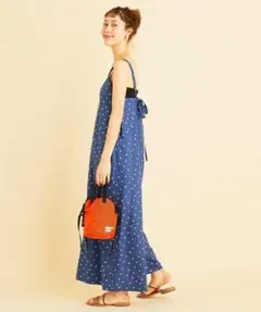 BEAUTY&YOUTH リネン ドット ワイド オールインワン ワンピース M
