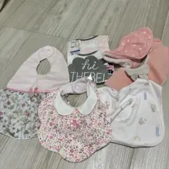 未使用 美品  女の子 スタイ7枚セット