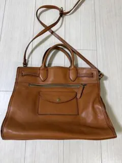 Dakotaブラウンレザー2wayショルダーバッグ