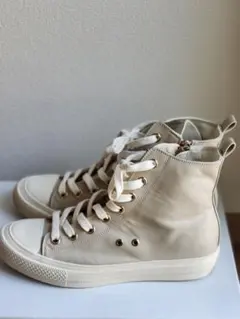 AU BANNISTERベージュハイカットスニーカー 23.5cm