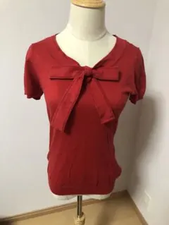 美品　プロポーションボディドレッシング　半袖サマーニット