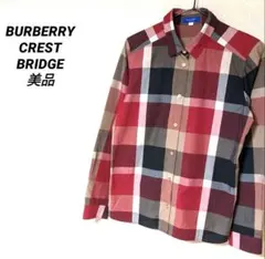 ブルーレーベル　クレストブリッジ　シャツ　チェック　長袖　美品　BURBERRY