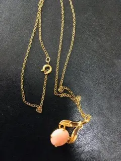 再度・お値下げしました！《美品》　珊瑚(天然石)のネックレス　＊送料無料