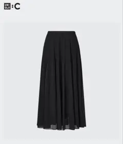 UNIQLO : C ロングスカート 　シフォンプリーツスカート　ユニクロ