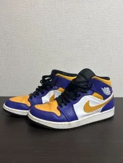 Nike Air Jordan 1 Mid Lakers 27cm