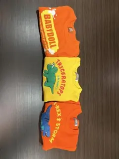 BABYDOLL 恐竜プリント 長袖トレーナー3枚セット