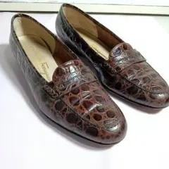 Salvatore Ferragamo ローファー ブラウン 6 1/2 細身のサムネイル