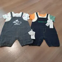 b 半袖 ロンパース ベビー服 BEAMS mini 2着セット
