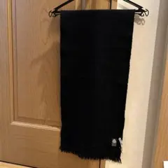 最終お値下げ ウール 毛 100% ブラックマフラー JA81W 国産品