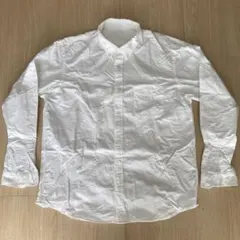 ジーユー　ボタンダウンシャツ　オックスフォードシャツ　ホワイト