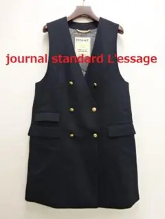 美品 ジャーナルスタンダードレサージュ 金ボタン ノーカラーベスト トリコチン 2026年最新】journal standard L'essage レディース ベスト・ジレの