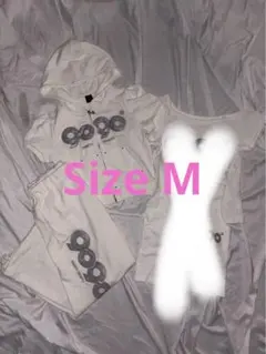 セットアップLogo Zip Hoodie White M