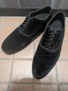 【美品】45 / 29.0cm ZARA MAN ベルベット ドレスシューズ 黒のサムネイル