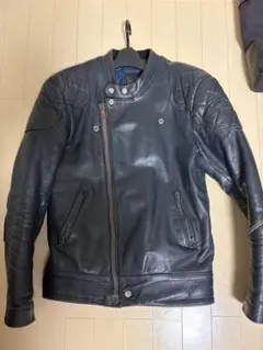 Aエィス ブラックリアルレザー ライダース 革ジャケット MOTORCYCLE 