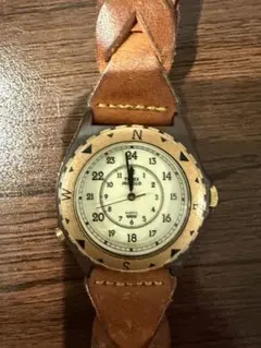 TIMEX クォーツ サファリ 当時物革ベルト - メルカリ