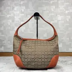 Coach Hobo Hand Bag Orange Signature