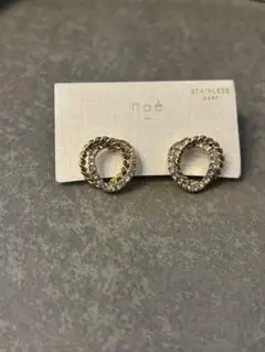 noé ステンレス ツイストデザインピアス