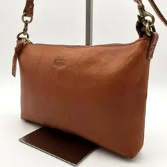 【美品】SLOW スロウ　ショルダーバッグ　レザー　ポシェット　ブラウンのサムネイル