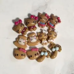 ハローキティ 日焼けキティ ネイルパーツ デコパ 12個セット