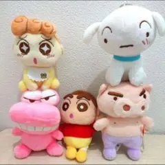 美品☆クレヨンしんちゃん　パステルマスコット　ぬいぐるみ 5個セット
