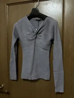 ラベンダー　Mサイズ 長袖ニット