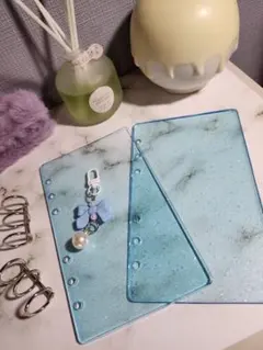 レジンバインダー(ベイビーブルー)チャームセット★A6サイズ