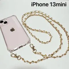 クリスマスセール【白】ストラップショルダーiPhone13miniケース
