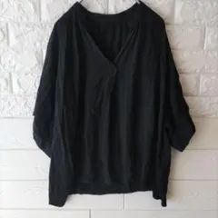 コーエン　ラグランスリーブドルマンスキッパーシャツ　シャドーストライプ　L