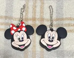 ディズニー ミッキー ミニー シリコンバッグチャーム 2個セット