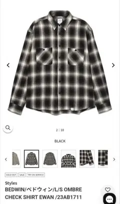 BEDWIN OMBRE CHECK SHIRT EWAN BLACK 3