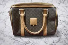 【希少】CELINE ミニボストン マカダム ※ハンドル劣化あり/ジャンク扱い