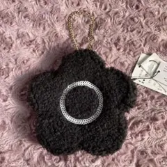 MARY QUANT 黒 花形 コインケース